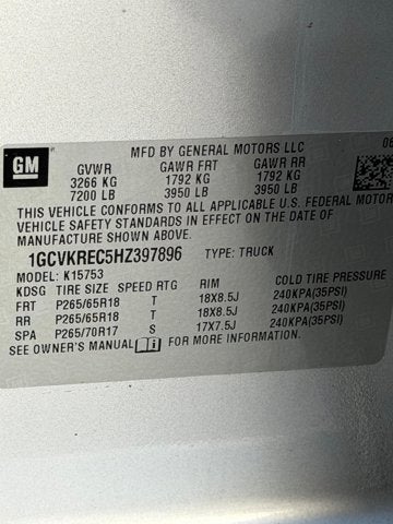 2017 Chevrolet Silverado 1500 LT