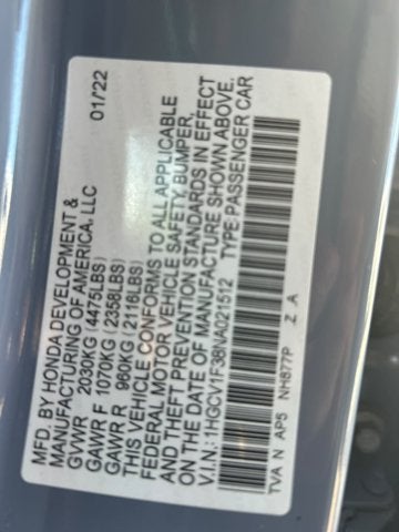 2022 Honda Accord Sedan Sport