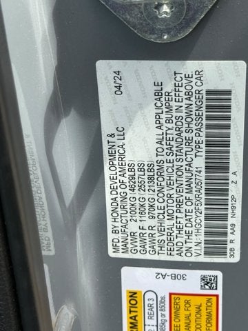 2024 Honda Accord Hybrid Sport
