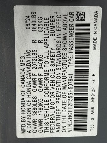 2025 Honda Civic Sedan Sport