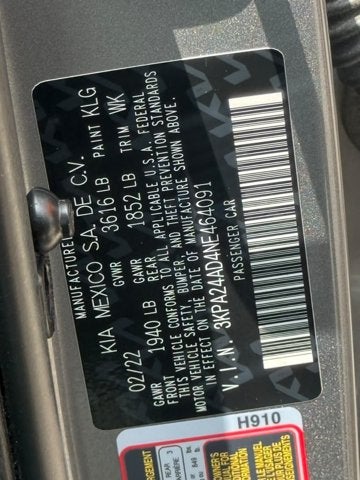 2022 Kia Rio S