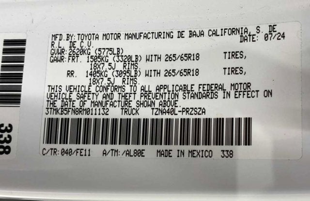 2024 Toyota Tacoma 2WD TRD Sport