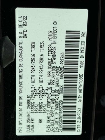 2022 Toyota Tacoma 2WD SR