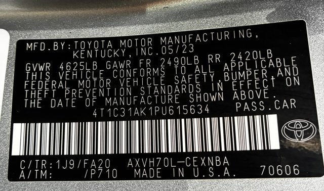 2023 Toyota Camry Hybrid LE