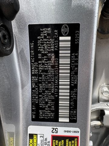 2020 Toyota Camry Hybrid XLE
