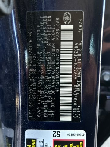 2022 Toyota Camry SE