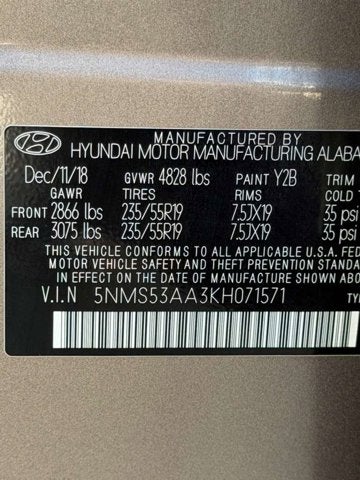 2019 Hyundai Santa Fe Ultimate