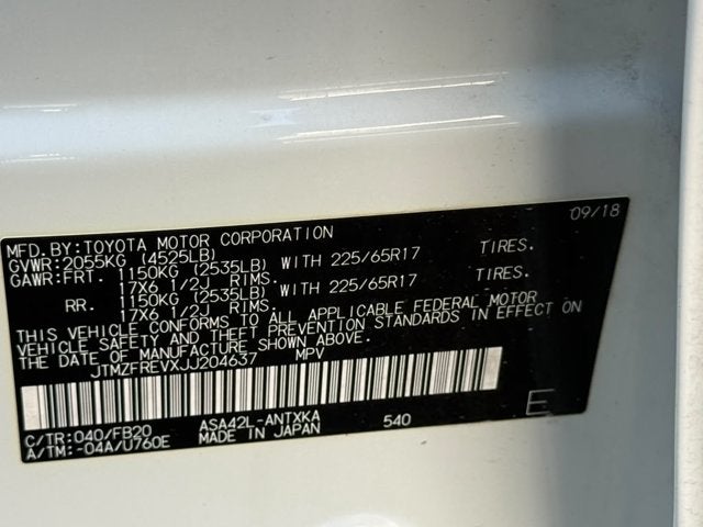 2018 Toyota RAV4 LE